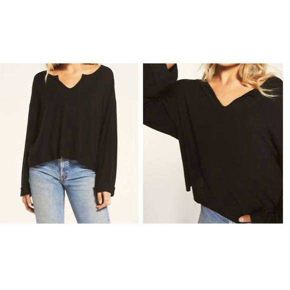 NEW Z SUPPLY women's alpine marled pullover in black - Picture 4 of 4